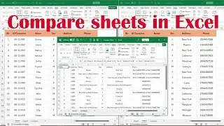 How to Compare two sheets/files in Excel