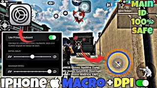 iPhone  macro setting ⚙️ | iPhone macro⚡️dpi⚡️hud settings ⚙️ | 95% headshots 🎯 | ff