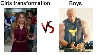 Girls transformation VS boys😂😱#meme#girlVSboy