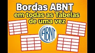 Configurando Bordas de Tabelas no WORD (Padrão ABNT) automaticamente