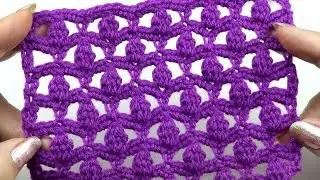 Сетчатый узор с шишечками   Mesh pattern with cluster