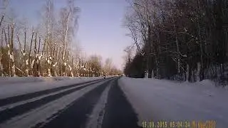 Зимой на мотоцикле.