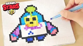 СПРАУТ БРАВЛ СТАРС по КЛЕТОЧКАМ - how to draw / pixel art