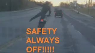 8 minutes of the World's Most Crazy & Hilarious Highway Hooligan on a MotorBike!!! (Rekless Rejekt)