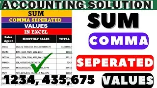 HOW TO SUM  SEPARATED COMMA VALUES IN EXCEL WITH FORMULA