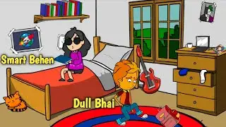 Smart Behen Aur Dull Bhai | Tween Craft Video | Tween Cartoon