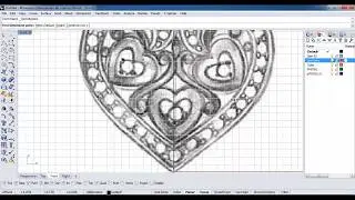 How to create Heart Shape Pendant JEWELRY CAD Rhino 3D Part - 1  - Education