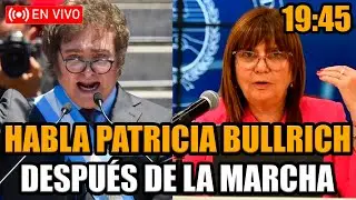 HABLA EN VIVO LA MINISTRA BULLRICH TRAS LA MARCHA CONTRA MILEI