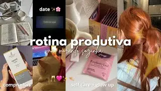 ROTINA PRODUTIVA *não morando sozinha* | Self-care + Glow up ✨