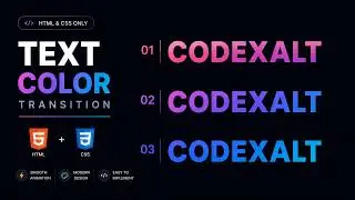 Create Awesome Text Color Transition Using HTML & CSS