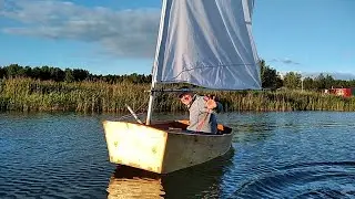 Первый выход на озеро💪 ⛵ Яхта Оптимист швертбот 16