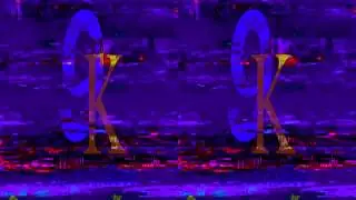 9K Garble Logo 3D Under a Blacklight