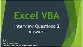 Excel VBA Interview Questions & Answers
