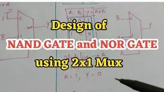 Design of NAND GATE and NOR GATE using 2x1 Mux