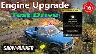 Snowrunner – Upgrading Chevrolet CK1500 with AAT-8V 5,2 Custom engine & test driving in Black River