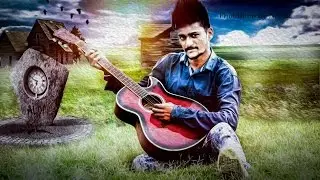 Photoshop tutorial with guitar manipulation oil effect