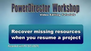 How to recover missing resources when you resume a project