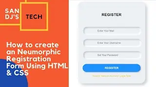 How to create an Neumorphic Registration/Sign Up for using only HTML & CSS???|Neumorphism Effect|