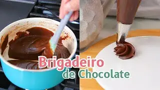 CREMA DE CHOCOLATE | Brigadeiro de Chocolate (relleno y decoracion) #brigadeiro #cremadechocolate