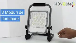 Proiector LED Portabil cu Baterie LiFePO4: Autonomie Pana la 8 Ore