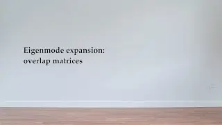 Eigenmode expansion: overlap matrices