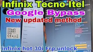 infinix hot 30i Frp unlock using unlock Tool || Infinix x669c Google bypass || New updated method