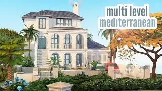 multi level mediterranean \\ The Sims 4 CC speed build