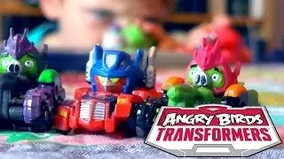Angry Birds Transformers Toys - Optimus Prime Bird Raceway Unboxed