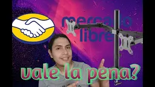 unboxing y review del brazo doble para monitor mas economico de mercado libre! vale la pena?