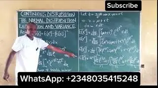 Mean and Variance of Normal Distribution | Continuous Probability Distributions 