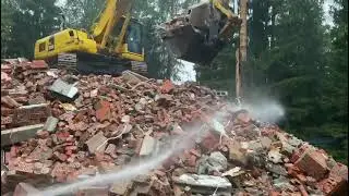 Работа полноповоротного экскаватора