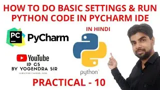 How to execute/run python code in pycharm | Basic setting and setup | Change Theme font size