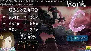 【Osu!】UNDEAD CORPORATION - In the Night Where the Kasha Screamed│6☆│Rank C│Keyboard Mouse│