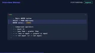 PostgreSQL WHERE Clause Explained (Beginner Guide)