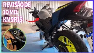 MANUTENÇÃO NA YAMAHA R15 EM CASA 10.000 KMS