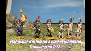 Exposition Figurines N°28. Etat-major d'Artillerie et Infanterie Française au 1/72, Italeri 6092.