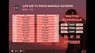 PUBGM LIVE - LPS WEELY SCRIMS 272 DAY 2