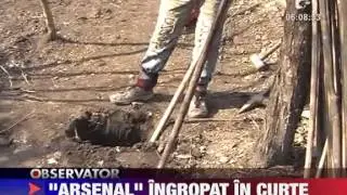 A gasit o punga cu 80 de cartuse ingropata in curte 23 MARTIE 2011
