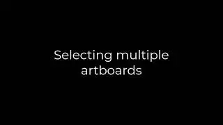 How to select multiple artboards for export