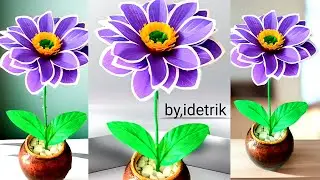 Cara Membuat Bunga Plastik Kresek Mudah || Beautiful Plastic Flowers for Decoration