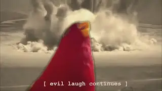 evil red birb