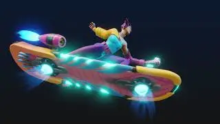 Cyberpunk Skater Girl - 3D Animation for Video Games