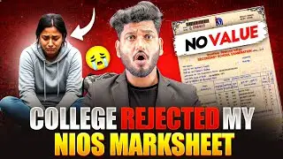 Warning!⚠️ NIOS Marksheet REJECTED by College Admission | Manish Verma