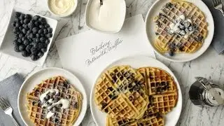 Buttermilk Waffles with Blueberries- Martha Stewart