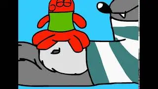 Squirt bouncing on Frank's Belly (Animation)