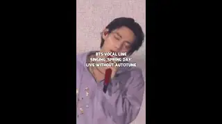 BTS Vocal Line singing 'Spring Day' Live Without Autotune and Music #shorts #fyp #bts #kpop #vocal