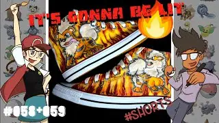 Gotta Customize 'Em All | Growlithe #58 + Arcanine #59 | Custom Painted Hightop Sneakers #Shorts