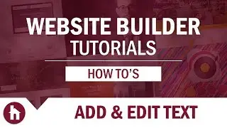 How to Add & Edit Text in Website Builder