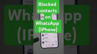 Blocked contacts on WhatsApp (IPhone)