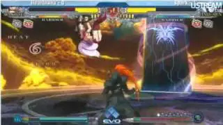 EVO 2011 BBCS2 Top 8 Heartnana (Makoto) vs Spark (Hakumen)